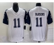 Men's Dallas Cowboys #11 Micah Parsons White FUSE Vapor Thanksgiving Limited Stitched Jersey