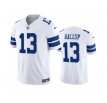 Men's Dallas Cowboys #13 Michael Gallup White 2023 F.U.S.E. Vapor Limited Stitched Football Jersey