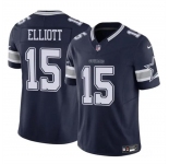 Men's Dallas Cowboys #15 Ezekiel Elliott Navy 2023 F.U.S.E Vapor Untouchable Limited Football Stitched Jersey