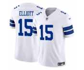 Men's Dallas Cowboys #15 Ezekiel Elliott White 2023 F.U.S.E Vapor Untouchable Limited Football Stitched Jersey