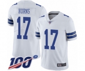 Men's Dallas Cowboys #17 Allen Hurns White Vapor Untouchable Limited Player 100th Season Football Jersey