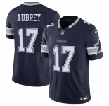 Men's Dallas Cowboys #17 Brandon Aubrey Navy 2025 F.U.S.E Vapor Untouchable Limited Football Stitched Jersey