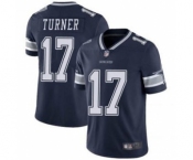 Men's Dallas Cowboys #17 Malik Turner Navy Vapor Limited Stitched Football Jersey