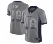 Men's Dallas Cowboys #18 Randall Cobb Limited Gray Rush Drift Fashion Football Jersey