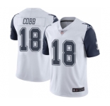 Men's Dallas Cowboys #18 Randall Cobb Limited White Rush Vapor Untouchable Football Jersey