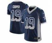 Men's Dallas Cowboys #19 Amari Cooper Limited Navy Blue Rush Drift Fashion Football Jersey