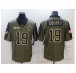 Men's Dallas Cowboys #19 Amari Cooper Nike Olive 2021 Salute To Service Limited Player Jersey