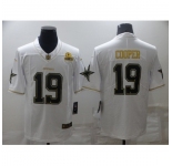 Men's Dallas Cowboys #19 Amari Cooper White Gold Limited Player Jersey