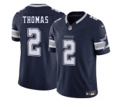 Men's Dallas Cowboys #2 Juanyeh Thomas Navy 2025 F.U.S.E. Vapor Untouchable Limited Football Stitched Jersey