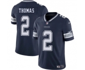 Men's Dallas Cowboys #2 Juanyeh Thomas Navy 2025 Vapor Untouchable Limited Football Stitched Jersey