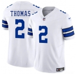 Men's Dallas Cowboys #2 Juanyeh Thomas White 2025 F.U.S.E. Vapor Untouchable Limited Football Stitched Jersey