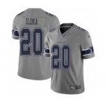Men's Dallas Cowboys #20 George Iloka Limited Gray Inverted Legend Football Jersey