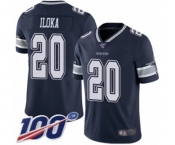 Men's Dallas Cowboys #20 George Iloka Navy Blue Team Color Vapor Untouchable Limited Player 100th Season Football Jersey