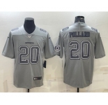 Men's Dallas Cowboys #20 Tony Pollard With Patch Gray Atmosphere Fashion Stitched Jersey