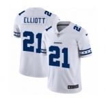 Men's Dallas Cowboys #21 Ezekiel Elliott White Team Logo Cool Edition Jersey