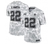 Men's Dallas Cowboys #22 Emmitt Smith 2024 Arctic Camo Salute To Service Limited Stitched Football Jersey