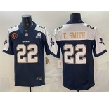 Men's Dallas Cowboys #22 Emmitt Smith Navy F.U.S.E. With John Madden Patch & Established In 1960 Patch Thanksgiving Vapor Limited Stitched Football Jersey