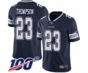 Men's Dallas Cowboys #23 Darian Thompson Navy Blue Team Color Vapor Untouchable Limited Player 100th Season Football Jersey