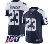 Men's Dallas Cowboys #23 Darian Thompson Navy Blue Throwback Alternate Vapor Untouchable Limited Player 100th Season Football Jersey