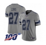 Men's Dallas Cowboys #27 Jourdan Lewis Limited Gray Inverted Legend 100th Season Football Jersey