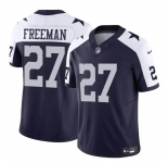 Men's Dallas Cowboys #27 Royce Freeman Navy White 2023 F.U.S.E Thanksgiving Vapor Untouchable Limited Stitched Football Jersey