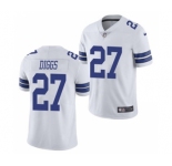Men's Dallas Cowboys #27 Trevon Diggs White Vapor Limited Stitched Football Jersey