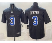 Men's Dallas Cowboys #3 George pickens Black Fashion Vapor Untouchable Limited Stitched Football Jersey