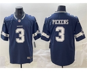 Men's Dallas Cowboys #3 George pickens Navy 2025 Vapor Untouchable Limited Football Stitched Jersey