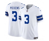 Men's Dallas Cowboys #3 George pickens White 2025 F.U.S.E. Vapor Untouchable Limited Football Stitched Jersey