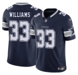 Men's Dallas Cowboys #33 Javonte Williams Navy 2025 F.U.S.E. Vapor Untouchable Limited Football Stitched Jersey