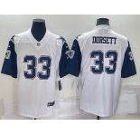 Men's Dallas Cowboys #33 Tony Dorsett White Color Rush Stitched NFL Nike Limited Jersey