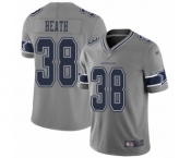 Men's Dallas Cowboys #38 Jeff Heath Limited Gray Inverted Legend Football Jersey