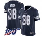 Men's Dallas Cowboys #38 Jeff Heath Navy Blue Team Color Vapor Untouchable Limited Player 100th Season Football Jersey