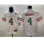 Men's Dallas Cowboys #4 Dak Prescott 2024 Mexico White F.U.S.E. Stitched Football Jersey