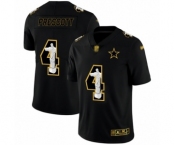 Men's Dallas Cowboys #4 Dak Prescott Black Jesus Faith Limited Football Jersey
