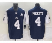 Men's Dallas Cowboys #4 Dak Prescott Navy 2023 F.U.S.E. With 1960 Patch Vapor Limited Stitched Football Jersey