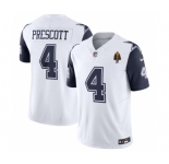 Men's Dallas Cowboys #4 Dak Prescott Navy 2023 F.U.S.E. With Walter Payton Patch Alternate Vapor Limited Football Stitched Jersey