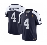 Men's Dallas Cowboys #4 Dak Prescott Navy 2023 F.U.S.E. With Walter Payton Patch Thanksgiving Limited Football Stitched Jersey