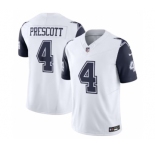 Men's Dallas Cowboys #4 Dak Prescott Thanksgiving White 2023 F.U.S.E. Vapor Limited Stitched Football Jersey