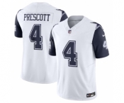 Men's Dallas Cowboys #4 Dak Prescott Thanksgiving White 2023 F.U.S.E. Vapor Limited Stitched Football Jersey