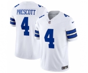 Men's Dallas Cowboys #4 Dak Prescott White 2023 F.U.S.E. Vapor Limited Stitched Football Jersey