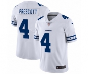 Men's Dallas Cowboys #4 Dak Prescott White Team Logo Cool Edition Jersey