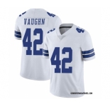Men's Dallas Cowboys #42 Deuce Vaughn White Vapor Limited Stitched Jersey
