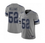 Men's Dallas Cowboys #52 Connor Williams Limited Gray Inverted Legend Football Jersey