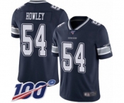 Men's Dallas Cowboys #54 Chuck Howley Navy Blue Team Color Vapor Untouchable Limited Player 100th Season Football Jersey