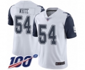 Men's Dallas Cowboys #54 Randy White Limited White Rush Vapor Untouchable 100th Season Football Jersey