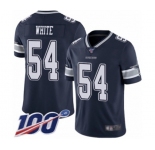 Men's Dallas Cowboys #54 Randy White Navy Blue Team Color Vapor Untouchable Limited Player 100th Season Football Jersey