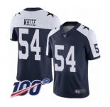 Men's Dallas Cowboys #54 Randy White Navy Blue Throwback Alternate Vapor Untouchable Limited Player 100th Season Football Jersey