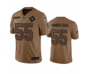 Men's Dallas Cowboys #55 Leighton Vander Esch 2023 Brown Salute To Service Limited Football Stitched Jersey