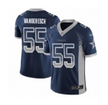 Men's Dallas Cowboys #55 Leighton Vander Esch Limited Navy Blue Rush Drift Fashion Football Jersey